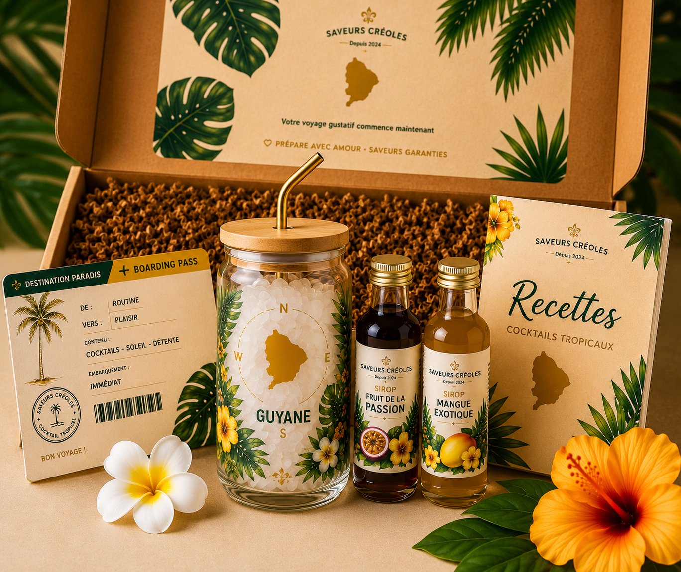 Kit Cocktail Tropical | Kit Cocktail des Antilles - Saveurs Créoles