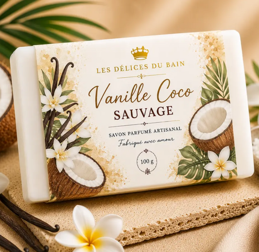 Savon Vanille Coco | Savon Artisanal Parfumé - Saveurs Créoles