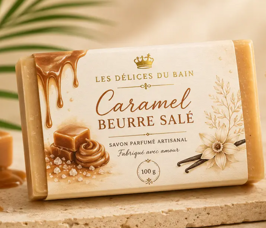 Savon Caramel Beurre Salé | Savon Artisanal Parfumé - Saveurs Créoles