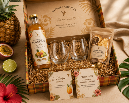Coffret Planteur des Îles | Coffret Cocktail Tropical - Saveurs Créoles