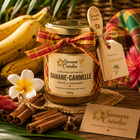 Confiture Banane Cannelle | Confiture Artisanale des Antilles - Saveurs Créoles