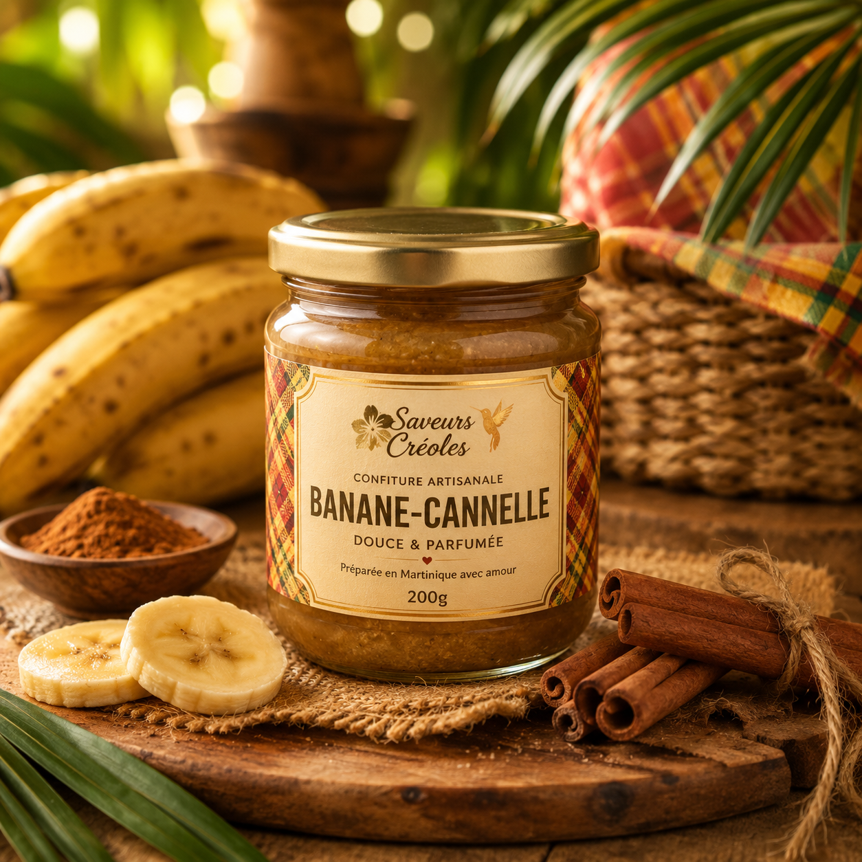 Confiture Banane Cannelle | Confiture Artisanale des Antilles - Saveurs Créoles