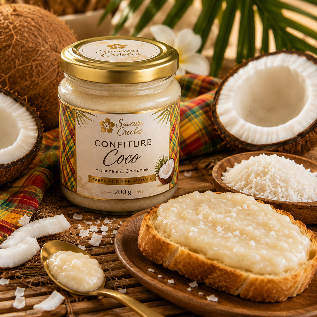 Confiture de Coco | Confiture Artisanale des Antilles - Saveurs Créoles