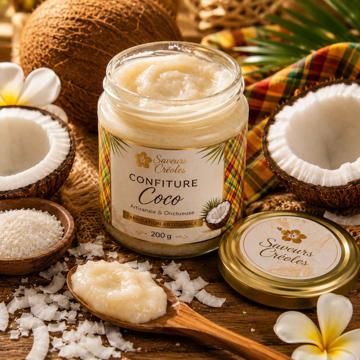 Confiture de Coco | Confiture Artisanale des Antilles - Saveurs Créoles