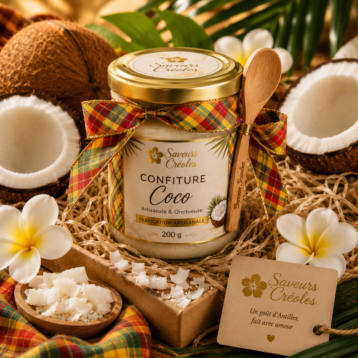 Confiture de Coco | Confiture Artisanale des Antilles - Saveurs Créoles