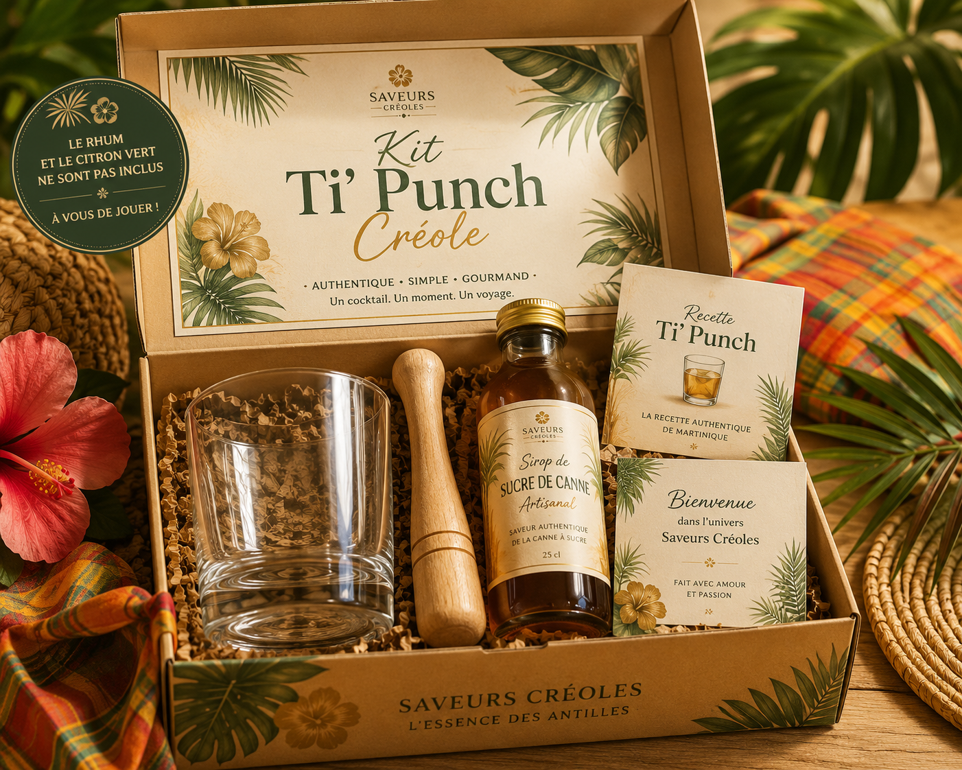 Kit Ti Punch Créole | Kit Cocktail des Antilles - Saveurs Créoles