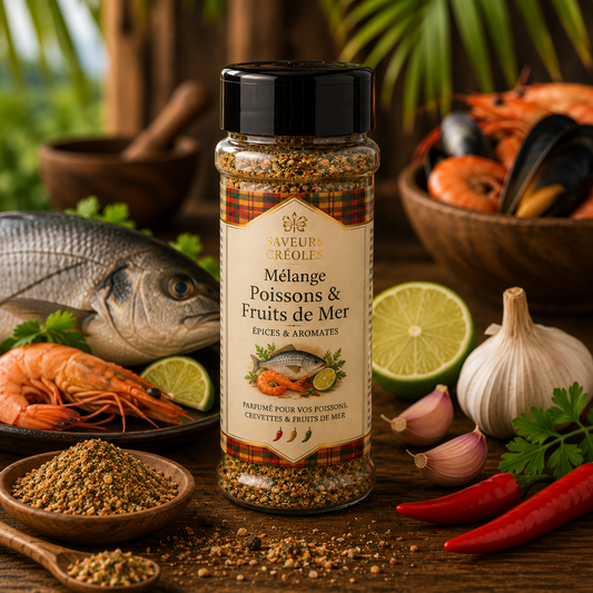 Mélange Poissons & Fruits de Mer | Mélange d'Épices des Antilles - Saveurs Créoles