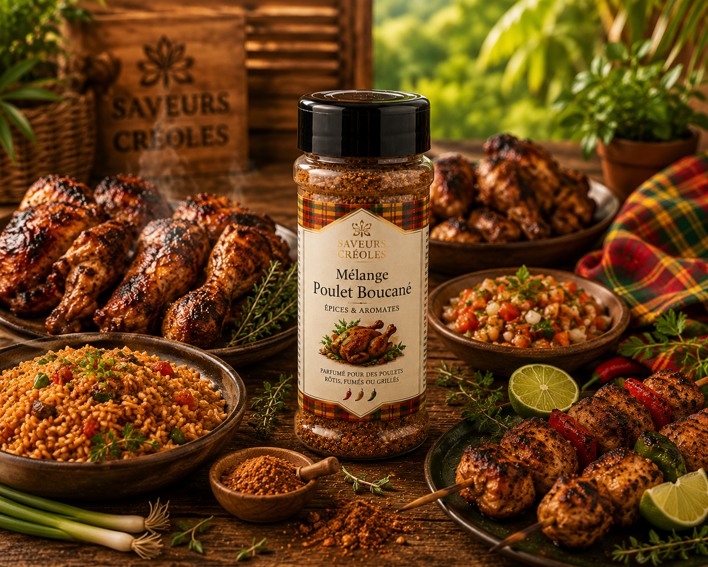 Mélange Poulet Boucané | Mélange d'Épices des Antilles - Saveurs Créoles